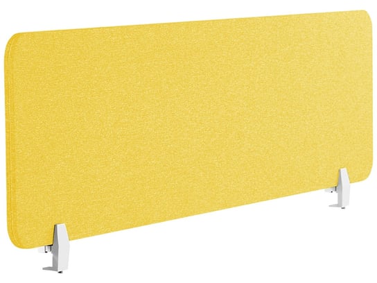 Przegroda na biurko 130 x 40 cm żółta WALLY Beliani