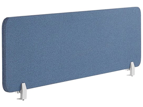 Przegroda na biurko 160 x 40 cm niebieska WALLY Beliani