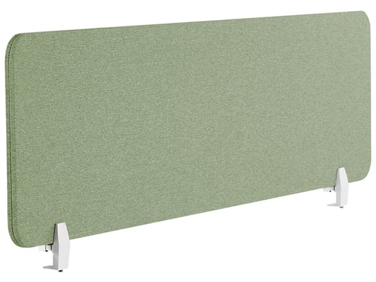 Przegroda na biurko 160 x 40 cm zielona WALLY Beliani