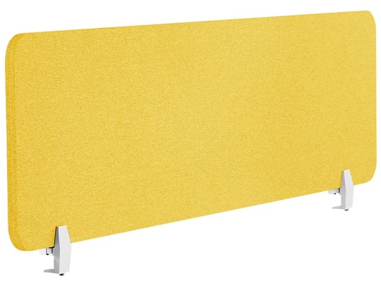 Przegroda na biurko 160 x 40 cm żółta WALLY Beliani