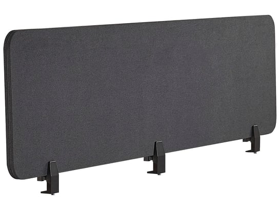 Przegroda na biurko 180 x 40 cm ciemnoszara WALLY Beliani
