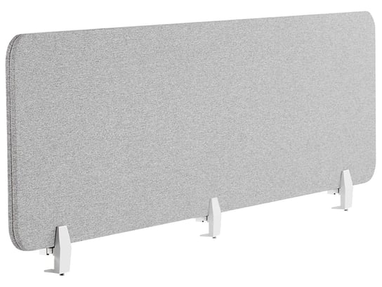 Przegroda na biurko 180 x 40 cm jasnoszara WALLY Beliani
