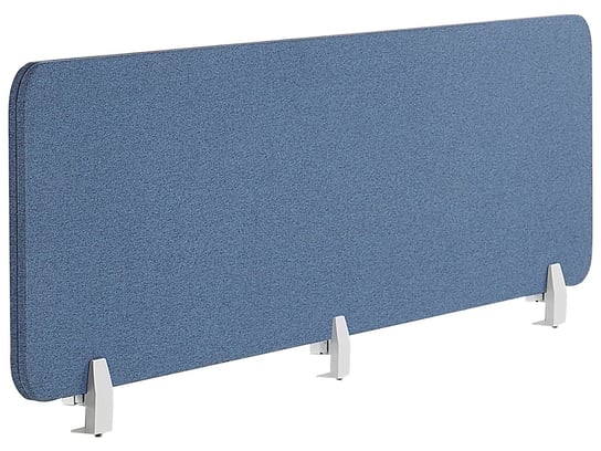 Przegroda na biurko 180 x 40 cm niebieska WALLY Beliani