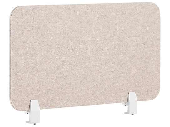 Przegroda na biurko 72 x 40 cm beżowa WALLY Beliani