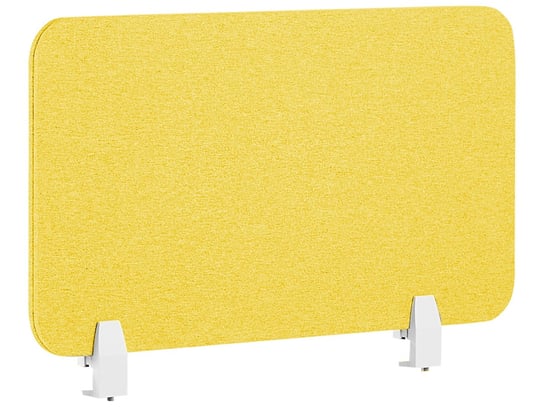 Przegroda na biurko 72 x 40 cm żółta WALLY Beliani