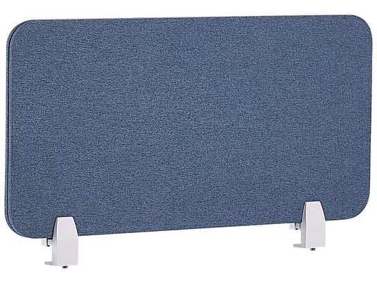 Przegroda na biurko 80 x 40 cm niebieska WALLY Beliani