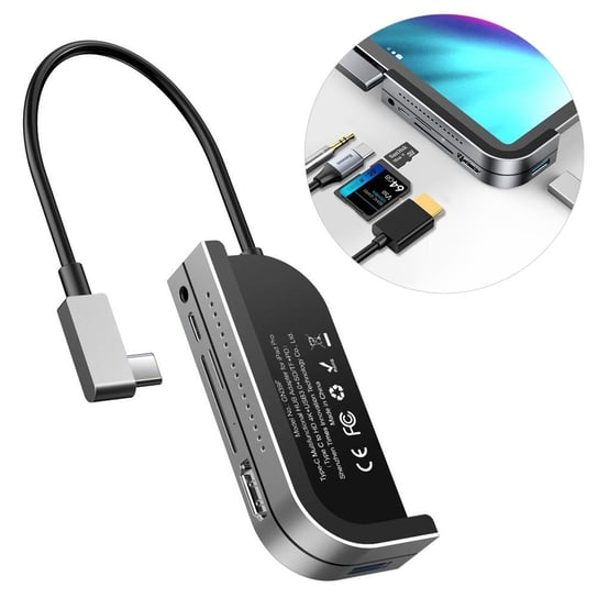 Przejściówka BASEUS HUB USB Typ C na USB 3.0, 4K HDMI, czytnik kart TF, SD, USB Typ C PD, 3.5mm mini jack Baseus