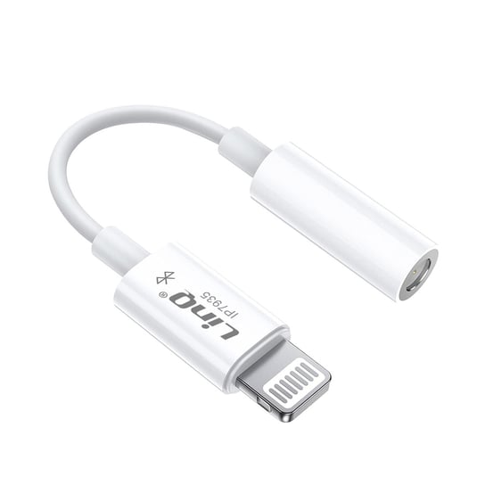 Przejsciówka Lightning meski na Jack 3,5 mm zenski audio, polaczenie Bluetooth, LinQ — bialy LinQ