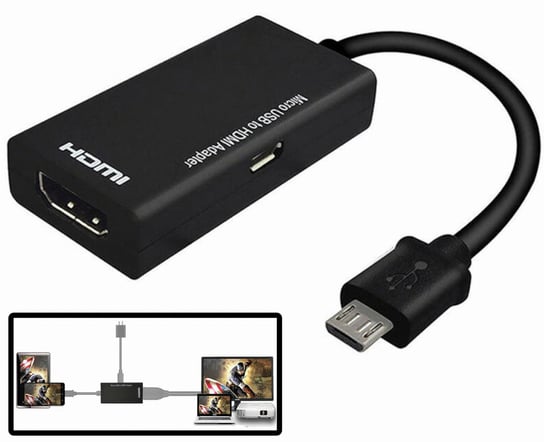 Przejściówka micro USB 5-pin na HDMI konwerter MHL Inna marka
