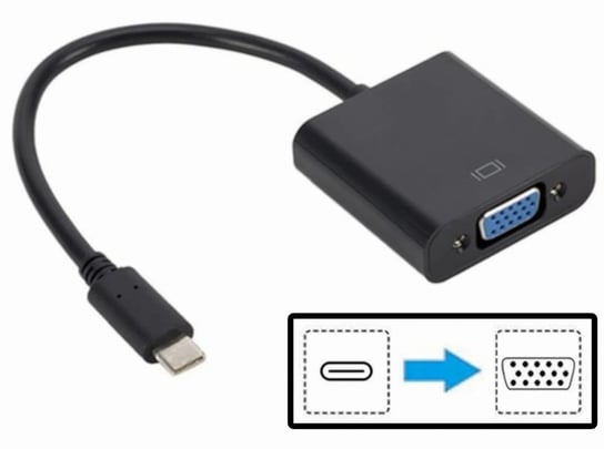 Przejściówka Usb 3.1 Typu C Na Vga Konwerter Obrazu Laptop Pc Inna marka