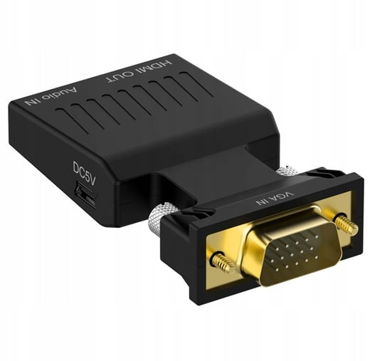 PRZEJŚCIÓWKA VGA NA HDMI KONWERTER ADAPTER D-SUB DO FULL HD + DŹWIĘK AUDIO Co2