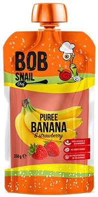 Przekąska Bob Snail przecier bananowo-truskawkowy 250 g Bob Snail