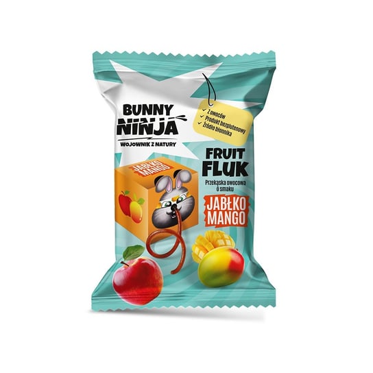 Przekąska Owocowa Fruit Fluk Bunny Ninja Jabłko & Mango Bez Dodatku Cukru Bez Glutenu 15G Merkury SA