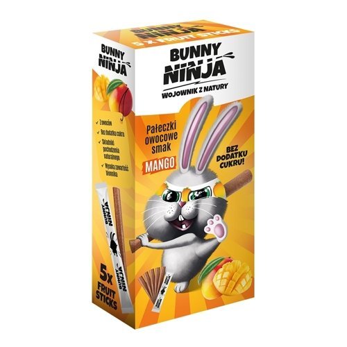 Przekąska Owocowa Pałeczki Bunny Ninja Mango Bez Dodatku Cukru 5 X 10G Merkury SA