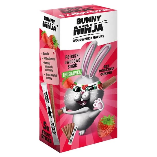 Przekąski Owocowe w Kształcie Pałeczek Truskawkowych Bunny Ninja, 5x10g Other