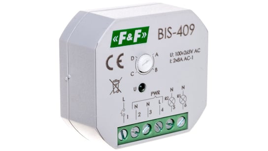 Przekaźnik bistabilny 2Z 8A 230V AC BIS-409 F&F