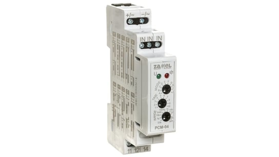 Przekaźnik czasowy 16A 0,1sek-10dni 24V AC/DC PCM-04 /24V EXT10000082 ZAMEL