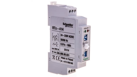 Przekaźnik czasowy 1P 5A 0,01sek-100h 24-230V AC/DC wielofunkcyjny RTX-414 24/230V 2612180 Schneider Electric