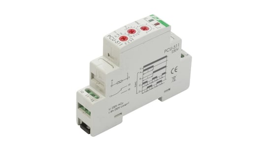 Przekaźnik czasowy 1P 8A 0,1sek-576h 230V AC wielofunkcyjny PCU-511 F&F
