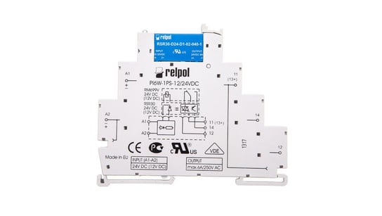 Przekaźnik interfejsowy 1Z 24V DC AgSnO2 PIR6W-1PS-24VDC-O 857208 RELPOL