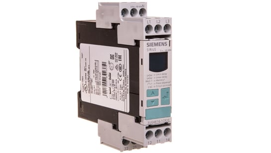 Przekaźnik kolejności, zaniku i asymetrii faz, kontrola nad-/podnapięciowa 2P 0,1-20s 160-690V AC z LCD 3UG4616-1CR20 Siemens