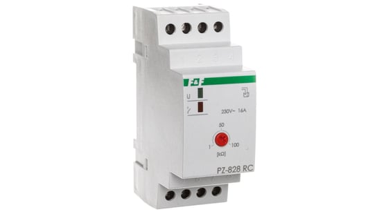 Przekaźnik kontroli poziomu cieczy z regulacją czułości 16A 1-100kOhm 230V AC PZ-828RC-B F&F