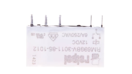 Przekaźnik miniaturowy 1P 6A 12V DC wersja pionowa PCB AgSnO2 RM699BV-3011-85-1012 2613696 RELPOL