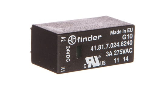 Przekaźnik miniaturowy 24V DC wej. 3A 240V AC wyj. SSR do płytki drukowanej i gniazd serii 95.x5.x/93.x2 41.81.7.024.8240 FINDER