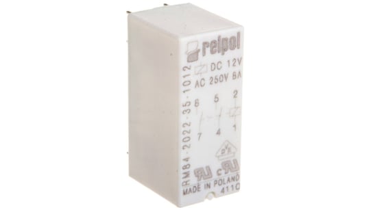 Przekaźnik miniaturowy 2Z 8A 12V DC PCB AgNi RM84-2022-35-1012 600466 RELPOL