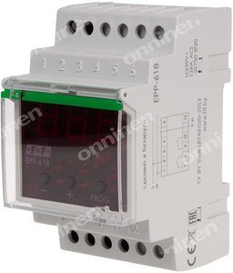 Przekaźnik prądowy w wyświetlaczem LED i kanałem przelotowym pod przewód prądowy, pod przekładniki lub pomiar bezpośredni EPP-618 F&F