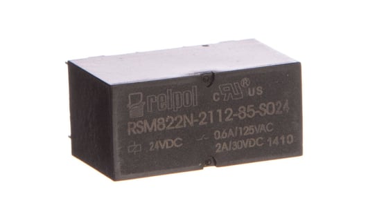 Przekaźnik subminiaturowy-sygnałowy 2P 1A 24V DC PCB RSM822N-2112-85-S024 2614642 RELPOL