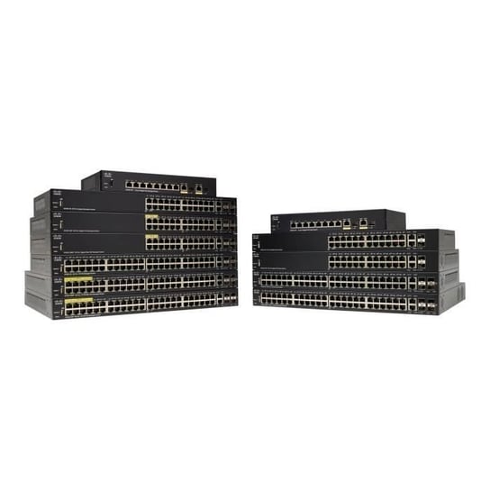 Przełącznik Cisco 350 Series SF350-24P C3 zarządzalny 24 x 10-100 (PoE+) + 2 x połączenie Gigabit Ethernet - Gigabit SFP + 2 x Gigabit SFP… Inna marka
