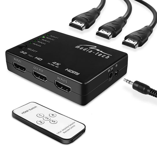 Przełącznik HDMI 5-portowy Media-Tech