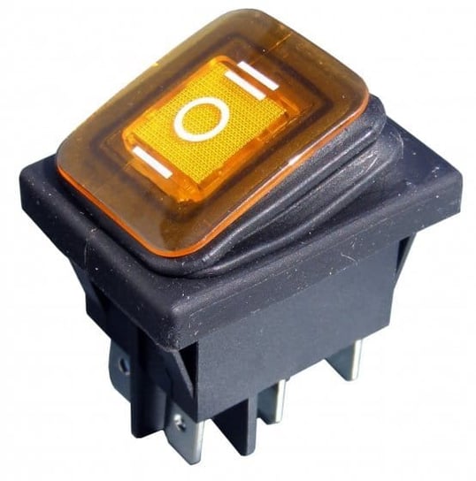 Przełącznik hermetyczny KCD5 ~230V 3-pozycyjny - żółty BEGLI