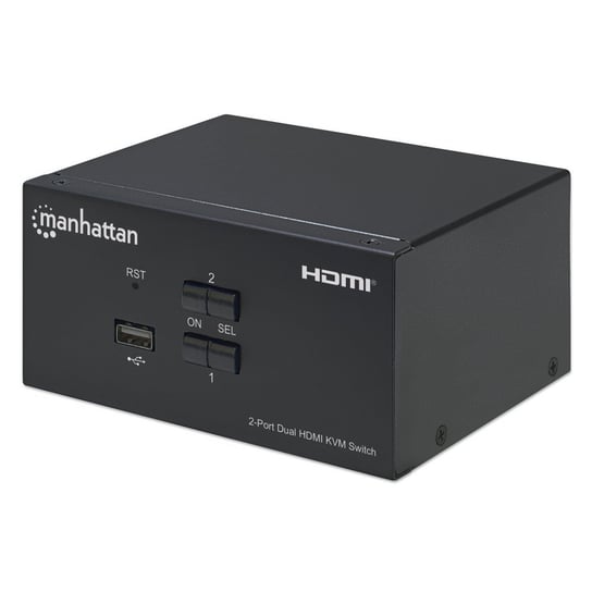 Przełącznik KVM Manhattan HDMI/USB 2x1 Dual-Monitor Video 4K*30Hz Manhattan