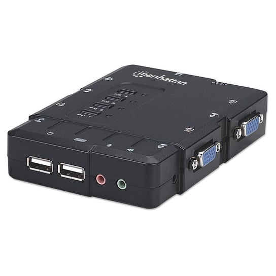 Przełącznik KVM Manhattan VGA/USB 4x14-Portowy z Audio/Mic Manhattan