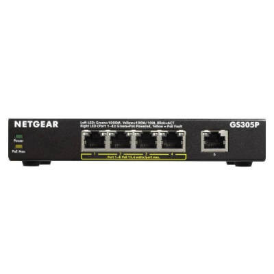 Przełącznik Netgear GS305P-100PES | 128 kB | 10 Gb/s | 5x Port Ethernet Netgear