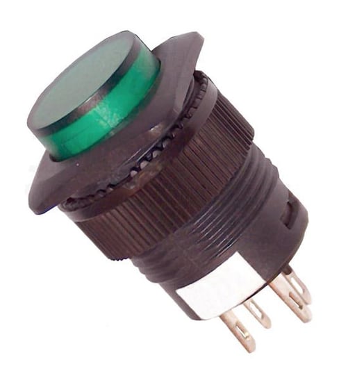 Przełącznik przycisk wyłącznik z lampką sygnalizacyjną mini zielony 12V MNG-012G Inny producent