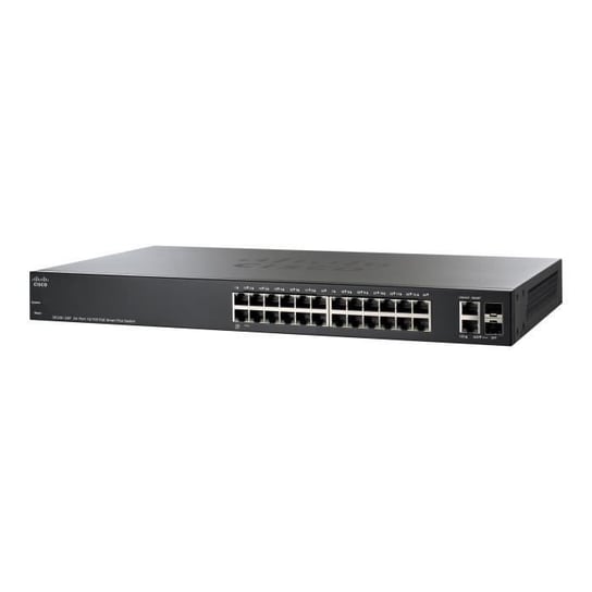 Przełącznik zarządzany Cisco Small Business Smart Plus SF220-24P 4 x 10-100 (PoE+) + 20 x 10-100 (PoE) + 2 x SFP Gigabit Combo… Inna marka