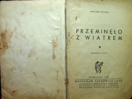 Przeminęło z wiatrem Tom I 1948 r. W opisie