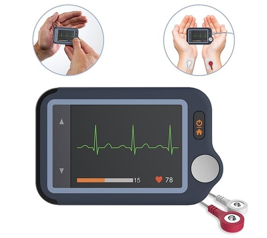 Przenośny Aparat Monitor EKG Pulsebit z kablem Arytmia App Pulsebit