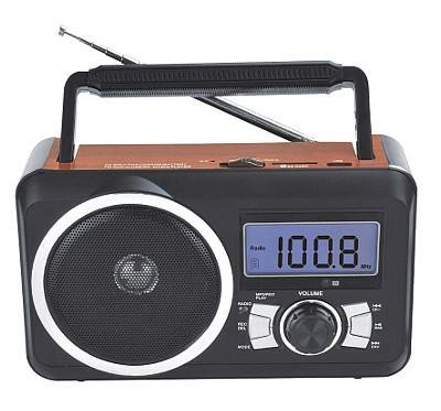Przenośny odbiornik radiowy FM z MP3 i nagrywaniem RD20 ciemny brąz Dartel