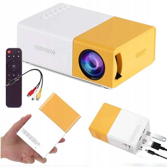 PRZENOŚNY PROJEKTOR LED FULL HD HDMI IDEALNY DO BAJEK FILMÓW ODTWARZA Z USB Ruffberg