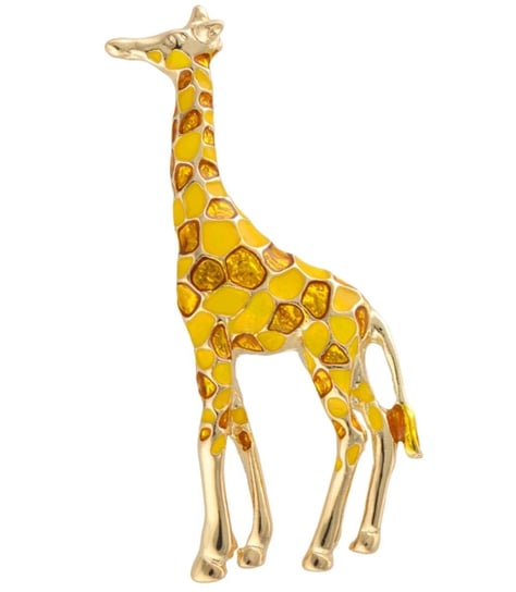 Przepiękna ozdobna śliczna broszka żyrafa złota Agrafka