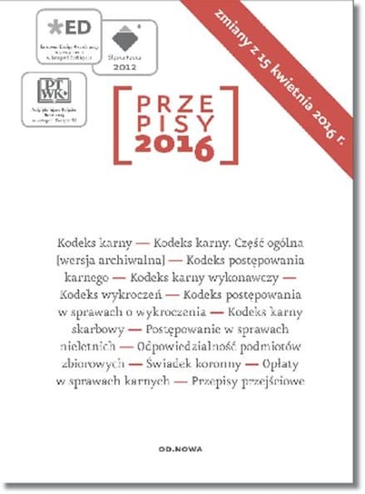 Przepisy 2016. Zbiór karny Krzyżanowski Lech