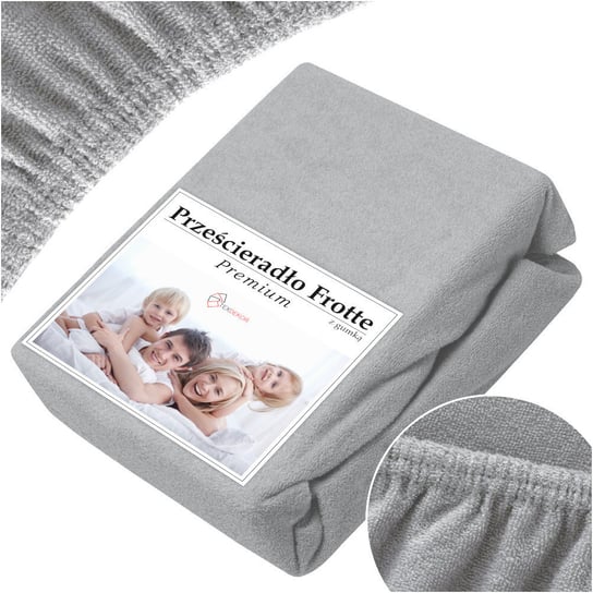 Prześcieradło FROTTE Z GUMKĄ 220x200 Zakład 25cm GRUBA FROTA 180g/m² KOLORY Texdekor