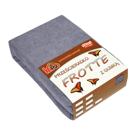 Prześcieradło Frotte Z Gumką 60X120 Grafitowe 070 Grube 200G/M2 Karo Karo