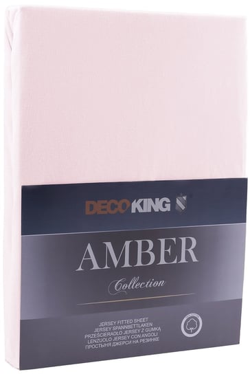 Prześcieradło z gumką, DecoKing, Amber, 100-120x200 cm, liliowe DecoKing