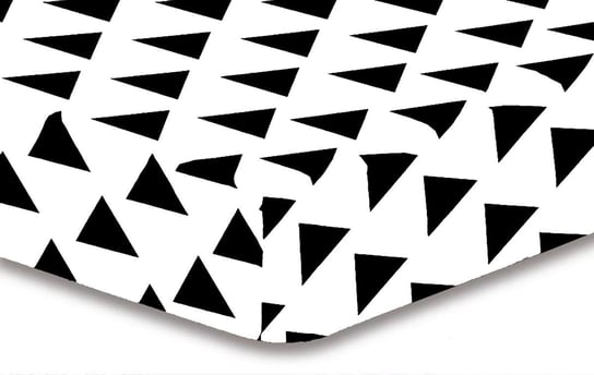 Prześcieradło z gumką, DecoKing, Hypnosis Triangles 1, 200x220 cm, czarno-białe DecoKing