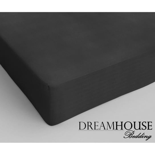 Prześcieradło z gumką, DreamHouse, bawełna, 160x200 cm, antracytowe DreamHouse